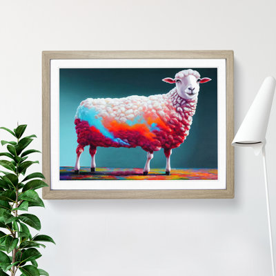Splashed Sheep - Single Picture Frame Print