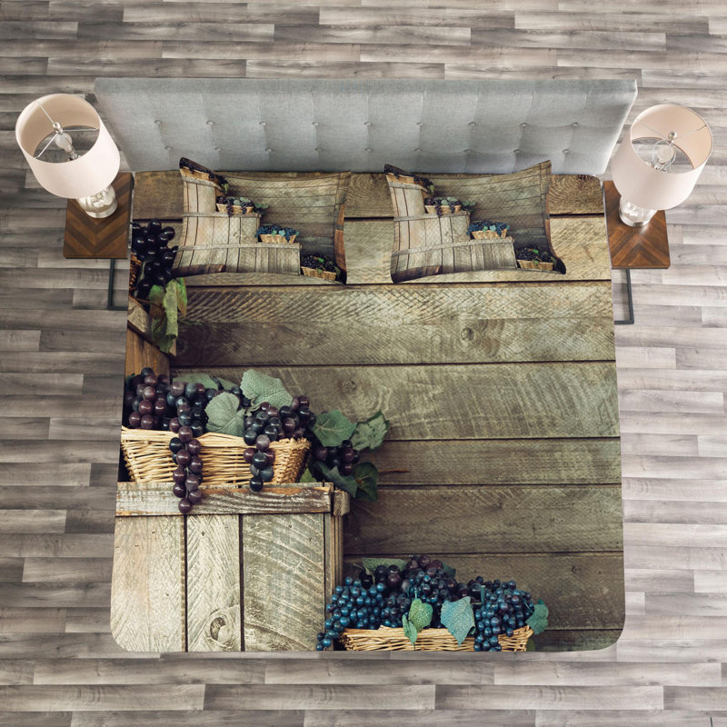 Farmhouse / Country Polyester Coverlet, Queen Coverlet + 2 Shams