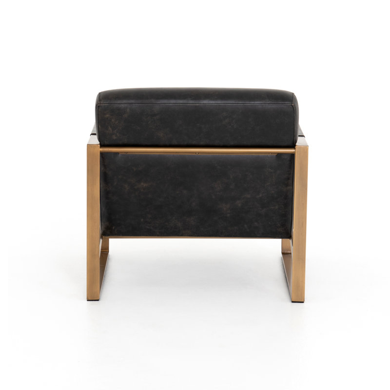 Jules Armchair, Realto Ebony Top Grain Leather