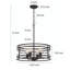 Luminaire suspendu cylindrique moderne à 4 lumières Donya