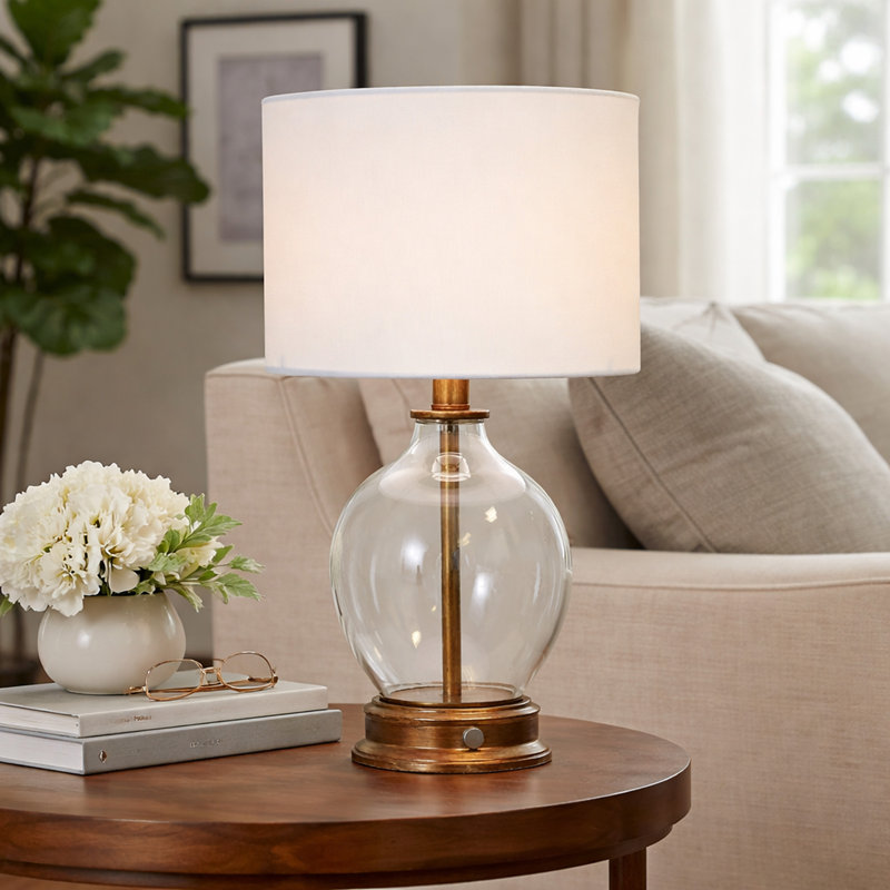 Ellery Rechargeable LED Glass Table Lamp