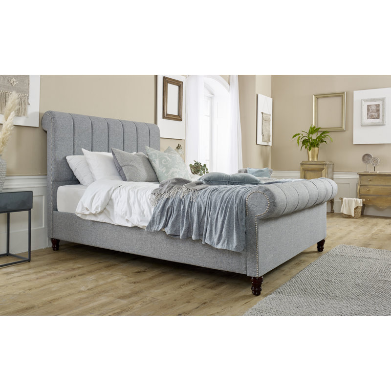 Cherrilyn Upholstered Bed, Grey, Super King (6')