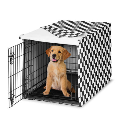 Housse pour chenil à carreaux Gingham