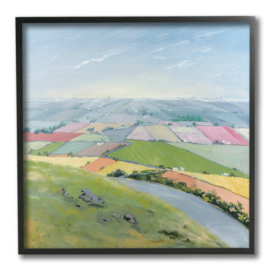 Bd-084_FG " Overlooking Farm Agriculture Single Picture Frame " by Meredith Howse on Canvas