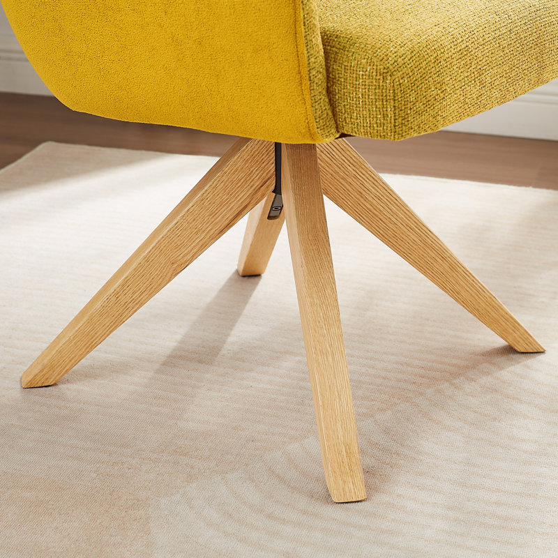 Chaise de bureau Bernab, Jaune