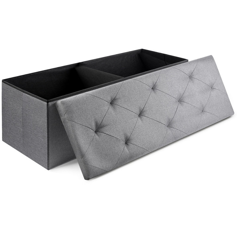 Banc de rangement avec repose-pieds 43 pouces
