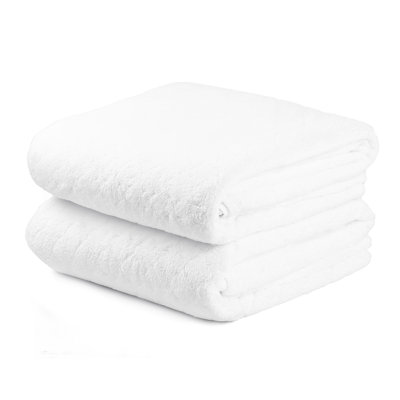 Ensemble de 2 serviettes de bain, ensembles de serviettes en molleton haute densité 30 po x 60 po, ultra doux et absorbant, non pelucheux, résistant à la décoloration