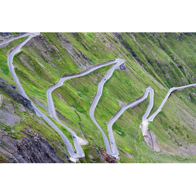 Serpentine Mountain Road by Mmeee - Wrapped Canvas Print
