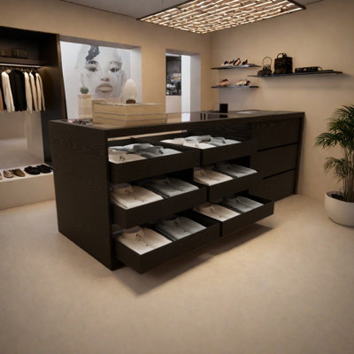 Vitrine lumineuse de style luxueux