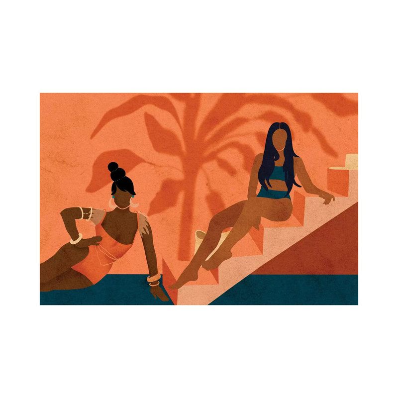 «When In Ibiza» par Reyna Noriega - reproduction imprimée, Toile tendue, H 26 po x l 40 po x 1,5 po, Pas de tapis