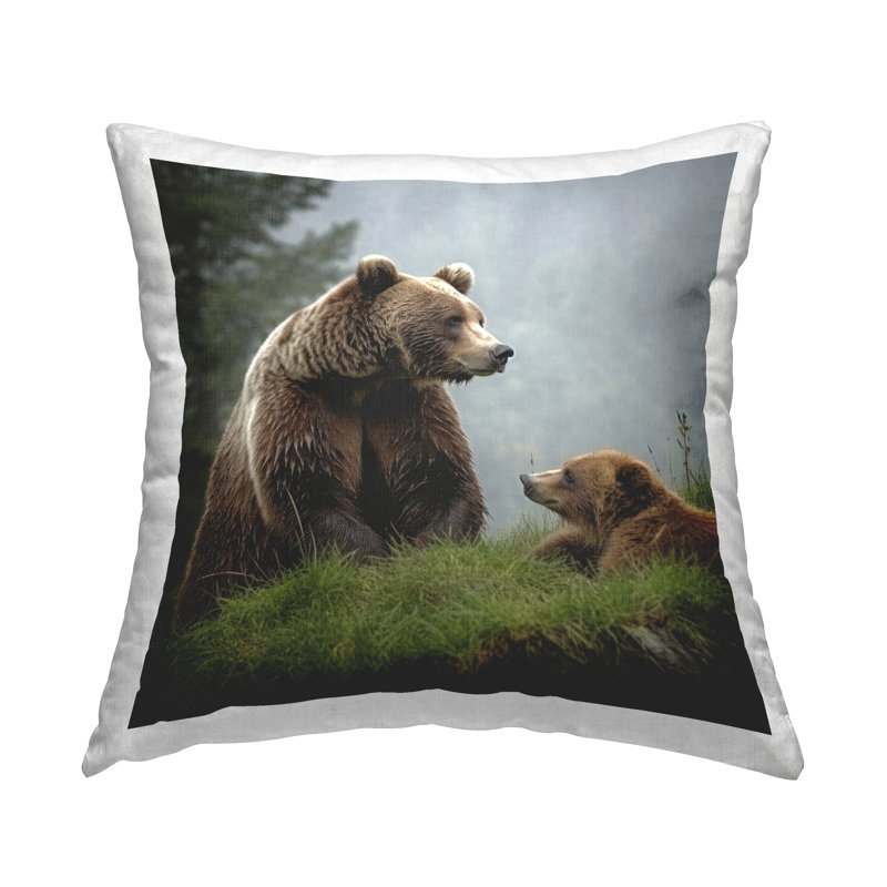 Coussin Woodland Bear & Cub