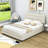 Mashli Queen Size 2 Drawers Upholstered Platform Bed with Twin Size Trundle-106413928