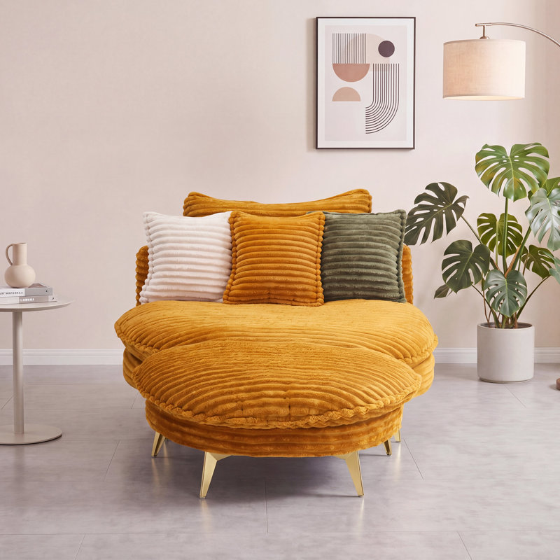Canapé-lit Aurora Mid-Century, Orange