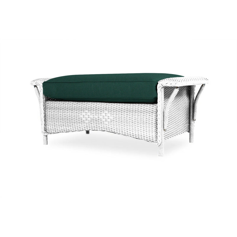 Nantucket Outdoor Ottoman, White, Beach Natural