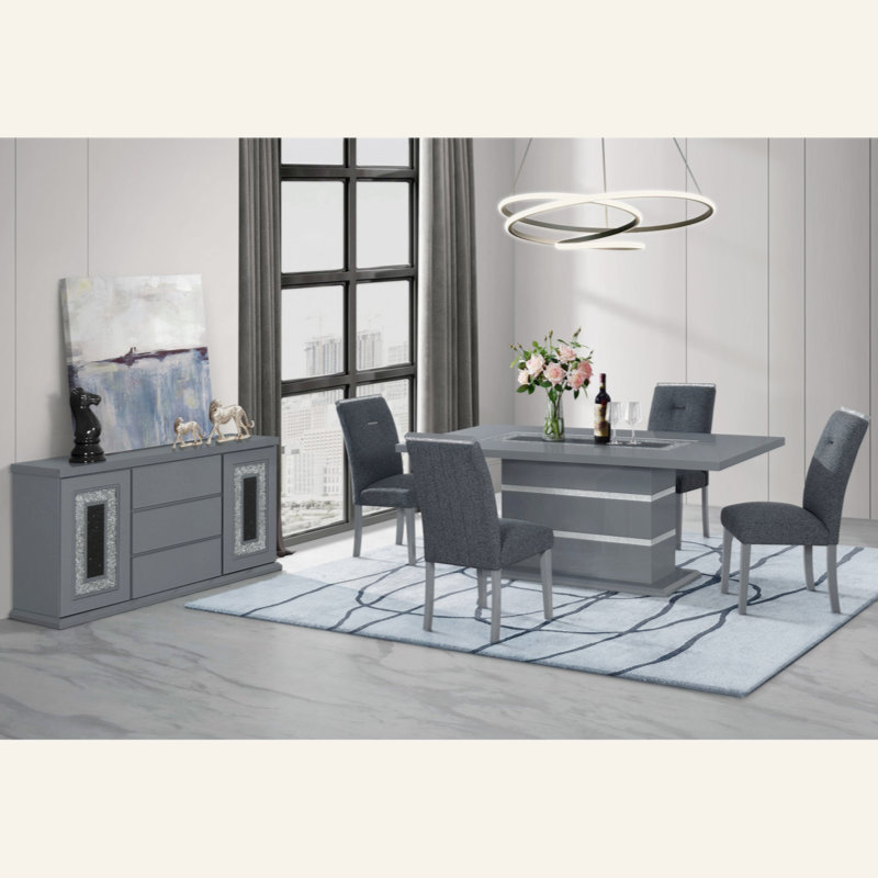 Chaise de salle à manger ARIYA GRIS FONCÉ