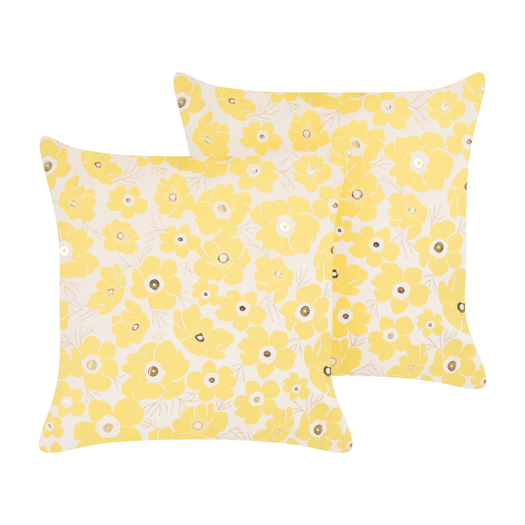 Creedan Triteleia Floral Square Scatter Cushion mit Füllung