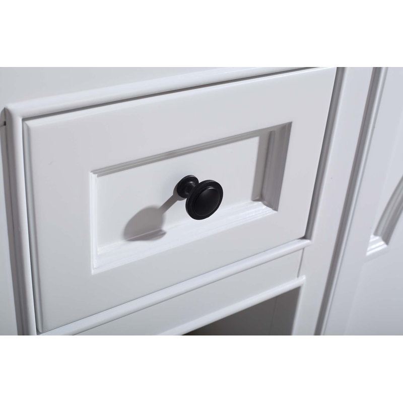 Ensemble de meuble-lavabo de salle de bain double 60 po Mundy, Blanc, Blanc mat