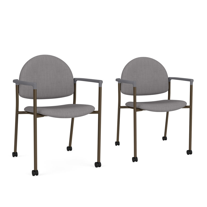Chaise d'invité à chat avec roulettes, Bronze, Plot Line acier