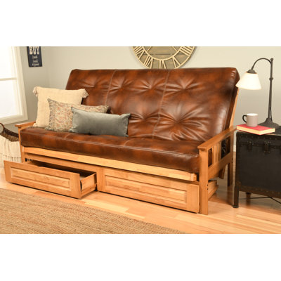 Stratford 86" Queen Futon and Mattress with Drawer set