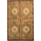 Hand-Knotted High-Quality Green Area Rug
