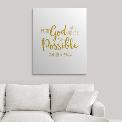" Matthew 19:26 - Scripture Art "