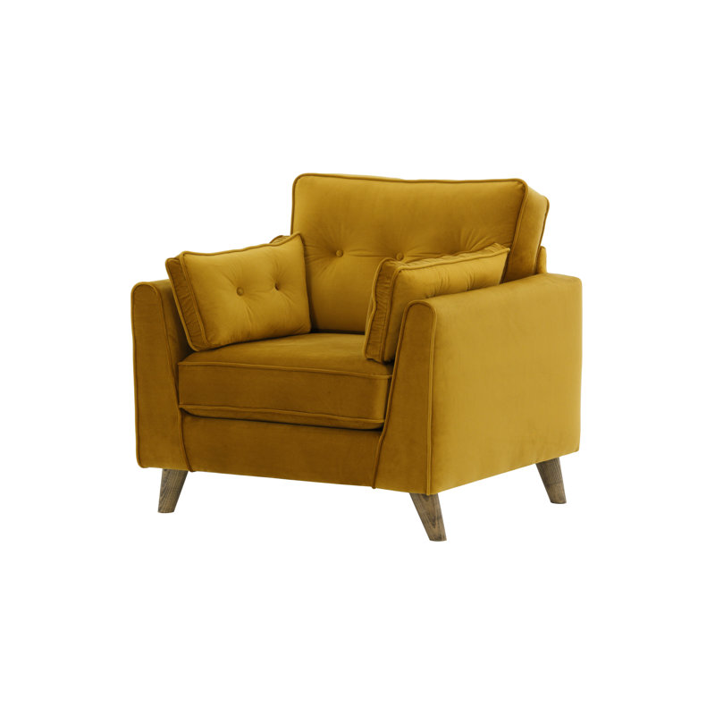Romeo Upholstered Armchair, Yellow