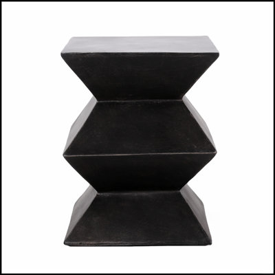 Table d'appoint d'extérieur en béton léger, table de bout MGO avec design durable et finition résistante aux intempéries pour le patio et le jardin