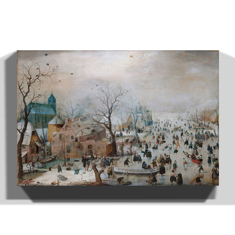 Hendrick Avercamp - Wrapped Canvas Painting, 35cm H x 50cm W