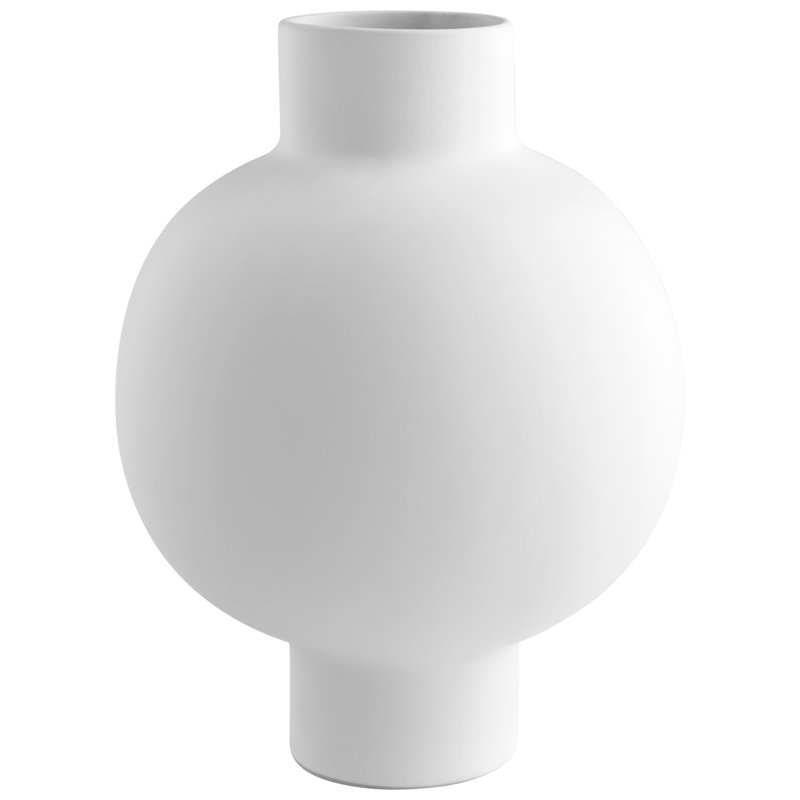 Libra Ceramic / Porcelain Table Vase, 11'' H x 8'' W x 8'' D