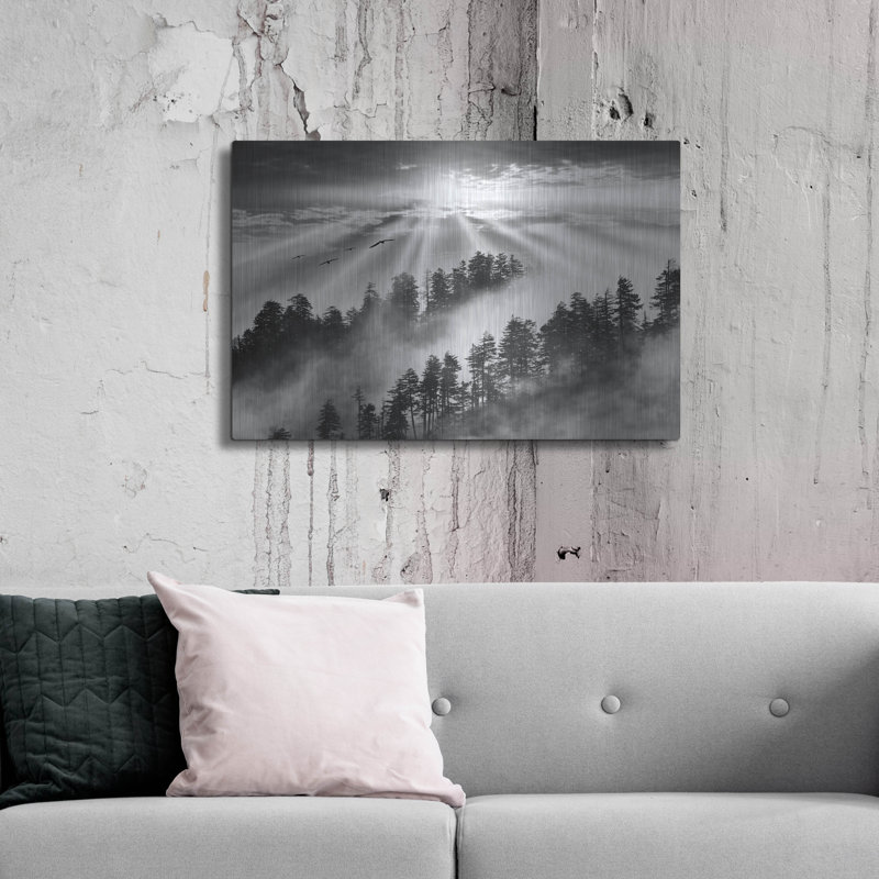 «Smoky Mountain Sunrise, Tennessee» par Monte Nagler, art mural en métal, 36 po x 24 po