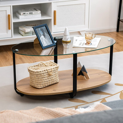 Hanshaw Glass Top Coffee Table