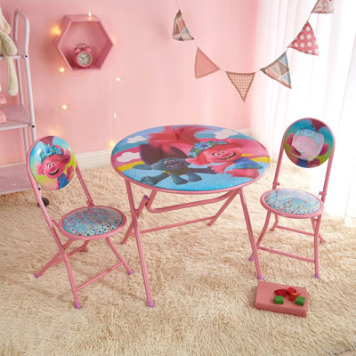 Ensemble de table ronde et de chaises 3 pièces Dreamworks Trolls