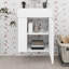 Ensemble de meuble-lavabo flottant avec lavabo, rangement à gauche