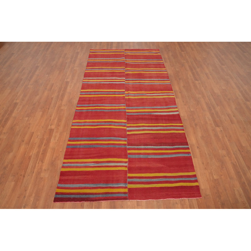 Tapis rayé bohème vibrant 5 x 10