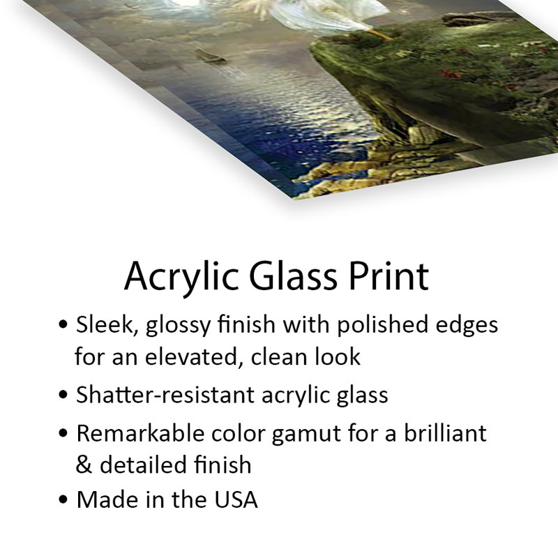 Où que vous soyez, impression sur verre acrylique, H 24 po x l 16 po x P 0,25 po