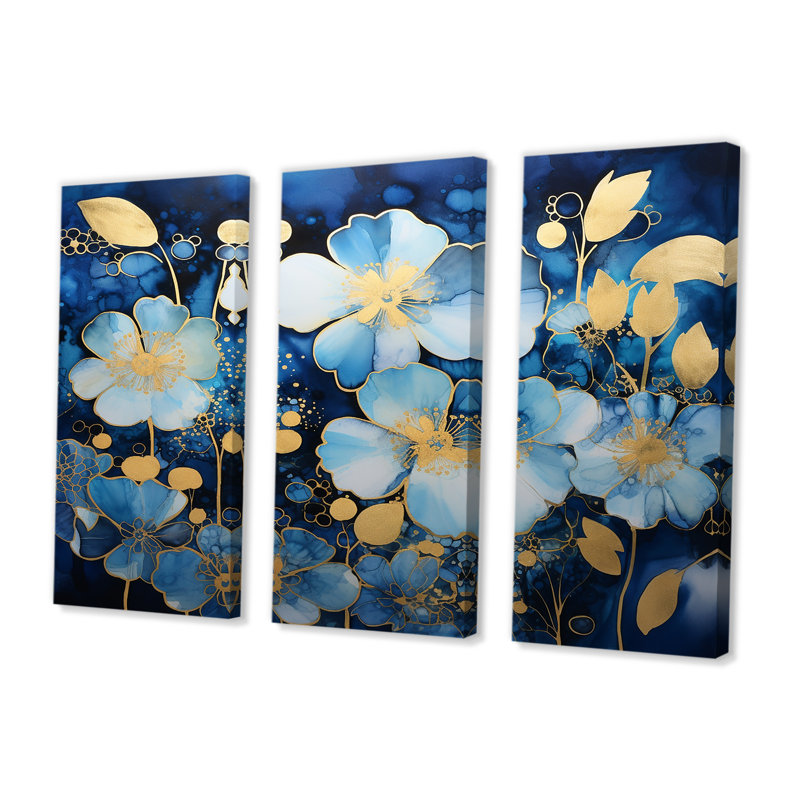 Boldberg - ensemble d'art mural coquelicot, H 28 po x l 36 po x P 1 po, Toile tendue