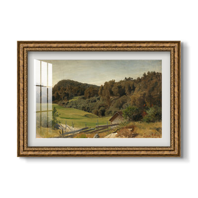 Paysage à Ljan, 1858-Hans Gude-Impression encadrée personnalisée