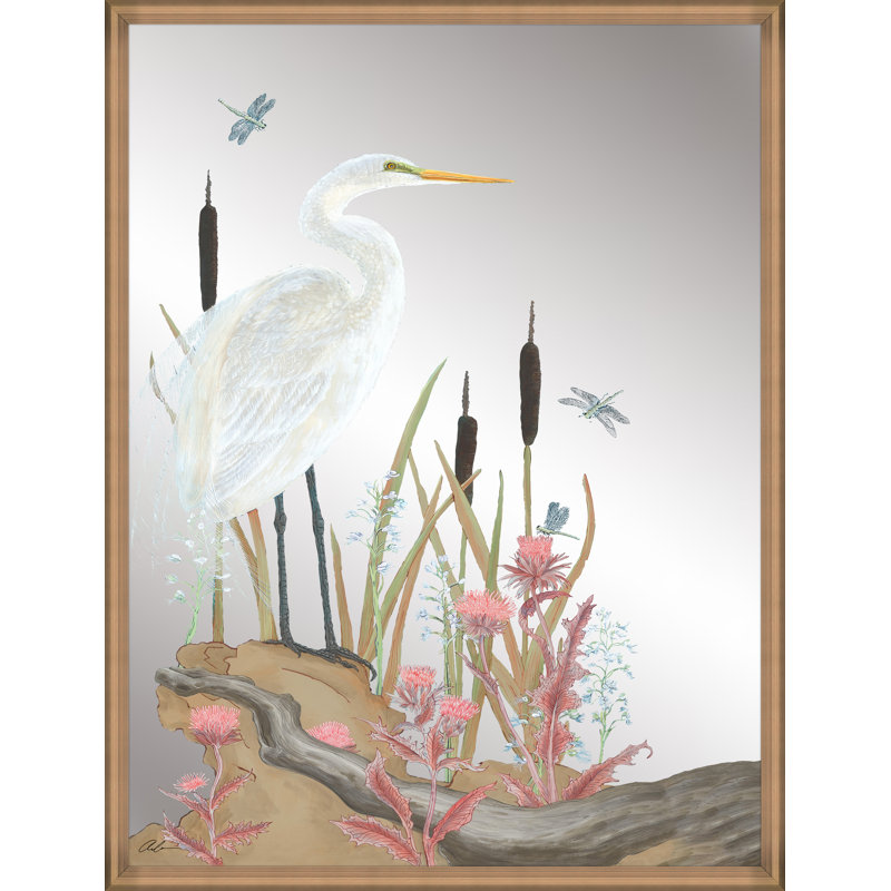 Nothing To Egret I Mirror, 42" H x 32" W