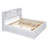 Oversized Platform Bed Frame With Under-Bed Storage Drawers & Padded Headboard – 91"L × 80.3"W-53265789
