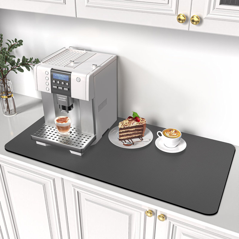 Tapis de café de 31 po x 17 po X-Large, Gris