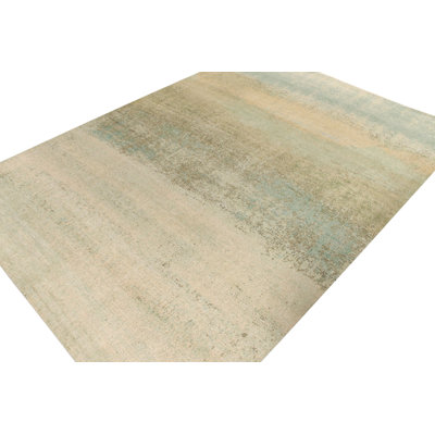Distressed Homage Hand Knotted Wool Abstract Area Rug