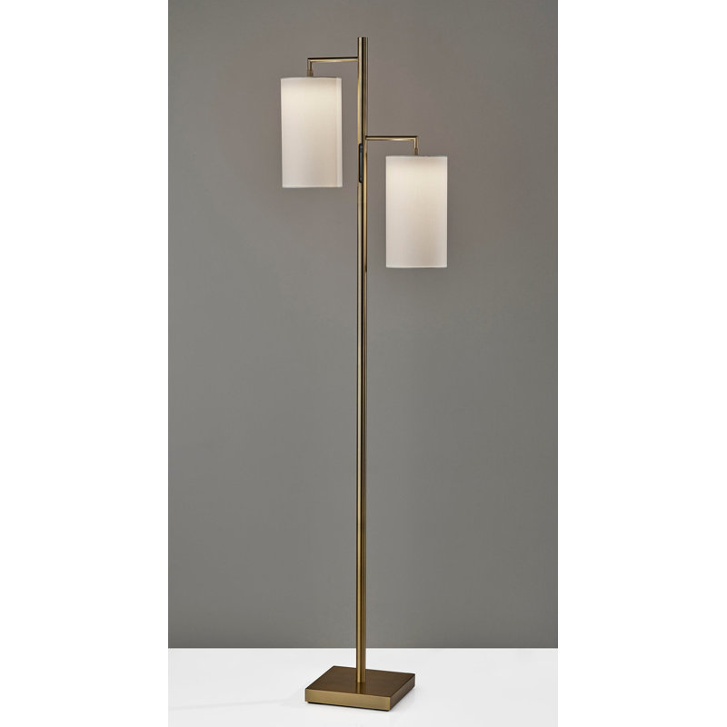 Lampe sur pied à DEL en laiton 67 po Liuba