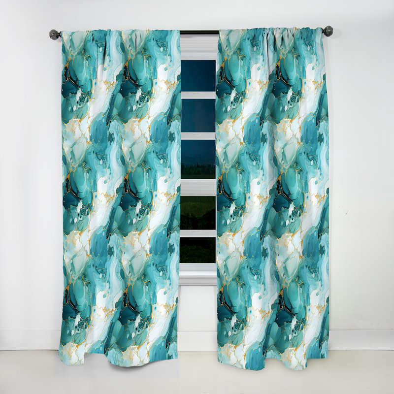 Rideau obscurcissant en marbre Emerald Oceanic Allure, L 52 po x L 108 po