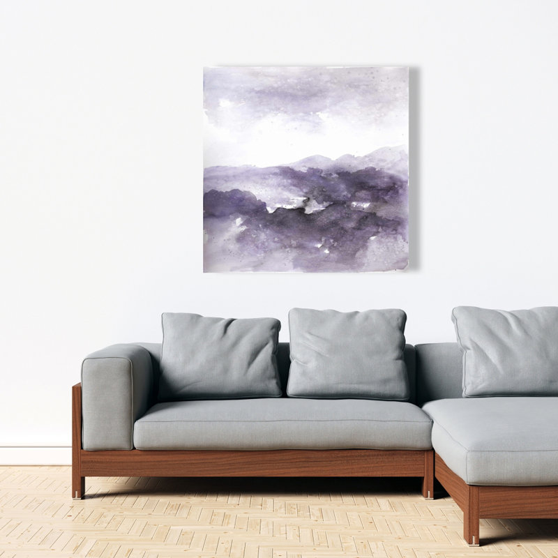 Nuage mauve - Toile de bureau abstraite pour des idées de décoration intérieure