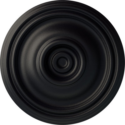 Endurathane Traditional Ceiling Medallion, 14 3/4"OD x 1 3/4"P (Fits Canopies up to 4"), Hand-Painted Steel Gray Finish