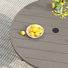 Patio dining set with Round Metal Dining Table and 4 Metal Armrest Dining Chairs