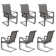 Alyah 6 - Person Metal Patio Dining Set with Rectangular Table