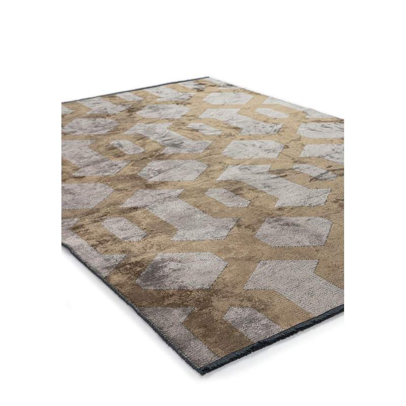 Transition Trellis Gray Brown Area Rug, Rectangle 9' x 12'