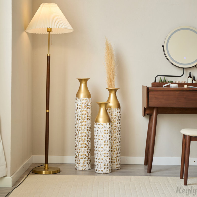 Ensemble de 3 vases 3D en relief
