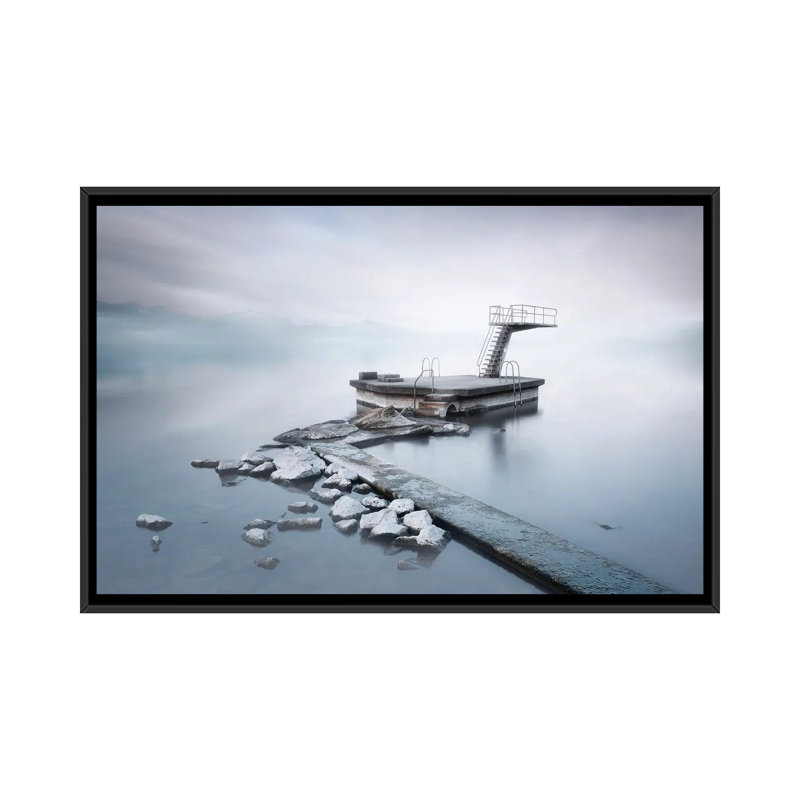 The Springboard by Joaquin Guerola - Floater Frame Print on Canvas, Black, 66.04 cm H x 45.72 cm W